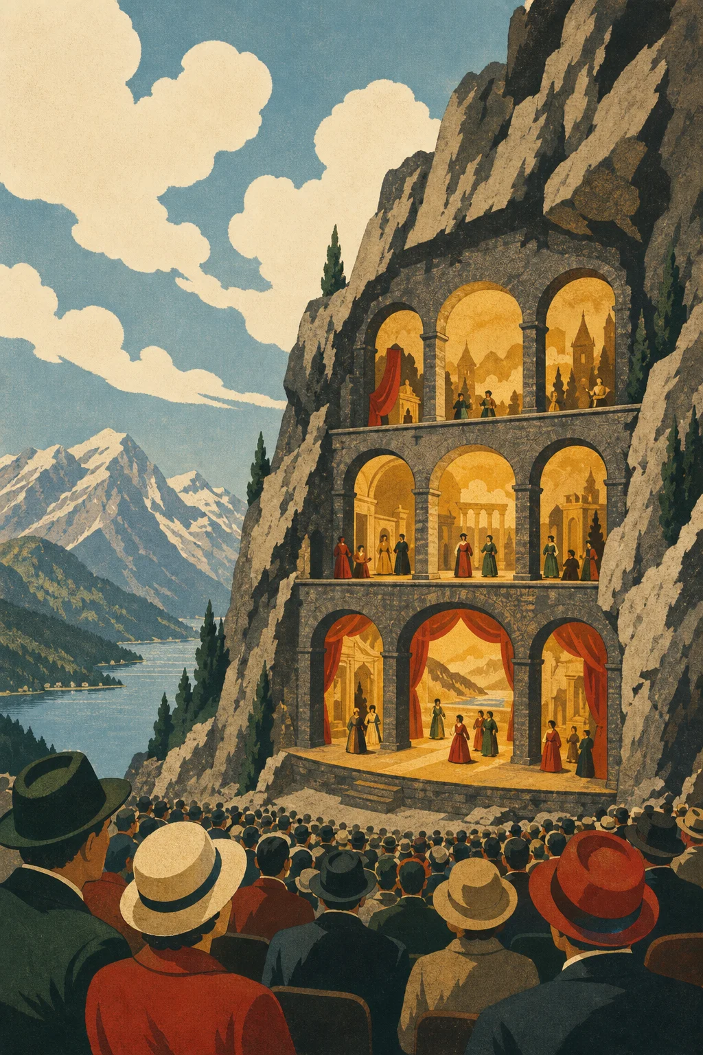 Vintage poster: Stages of a Music City